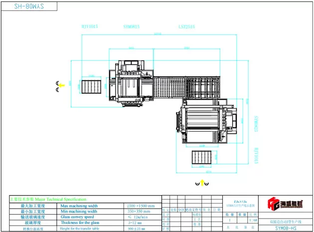 Ligne droite en verre double ligne ronde SYM (type L)