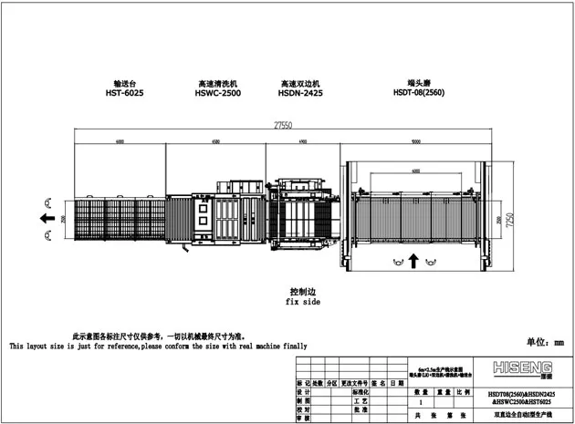 Ligne de direction bilatérale en verre Jumbo HSDT